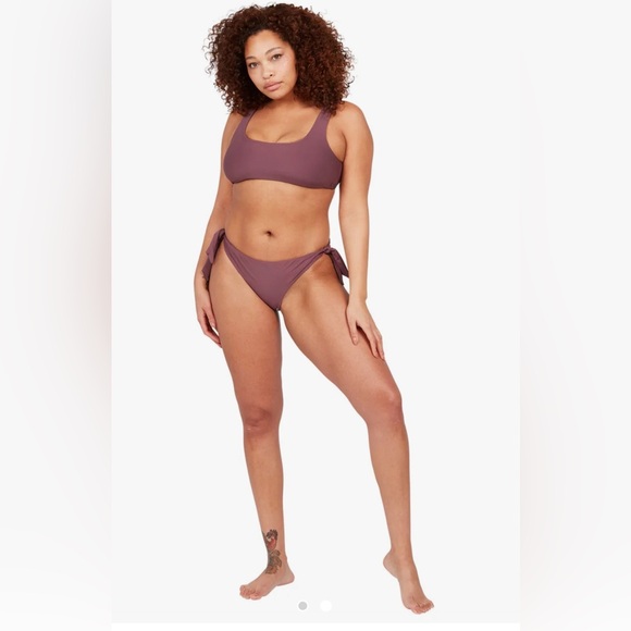 Volcom Simply Seamless Hipster Bikini Bottom Size 12 W Eggplant Purple NWT XL - Picture 2 of 8